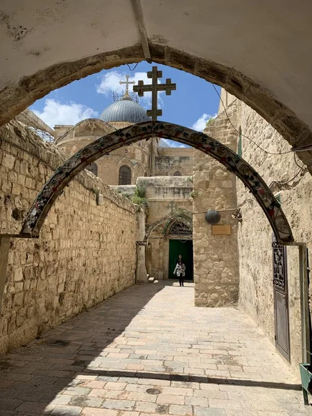 Estação Cidade Velha Jerusalém Dolorosa Patriarcado Ortodoxo Copta Estações Cruz — Fotografia de Stock