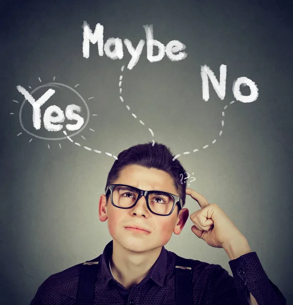 Decisions. Thoughtful man making up his mind — Stock Photo, Image