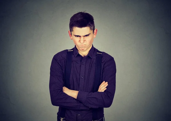 Angry grumpy man looking very displeased — Stock Photo, Image