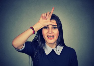 kadın, dalga bakıyorsun kaybeden işaret veren 