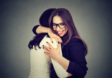 best friends two women hugging each other clipart
