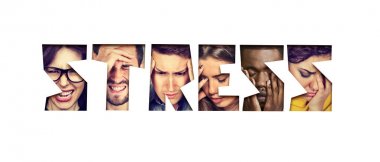 İnsanlar umutsuz mutsuz grup yapılan kelime stres 