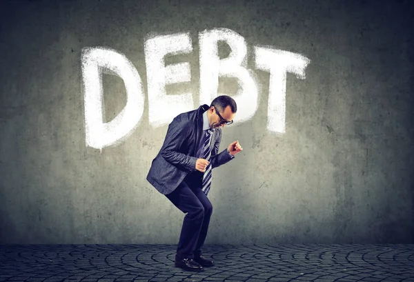 Τόνισε άνθρωπος των επιχειρήσεων υπό πίεση δημοσιονομικού χρέους — Φωτογραφία Αρχείου