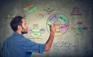 İş yaşam strateji Bina adam