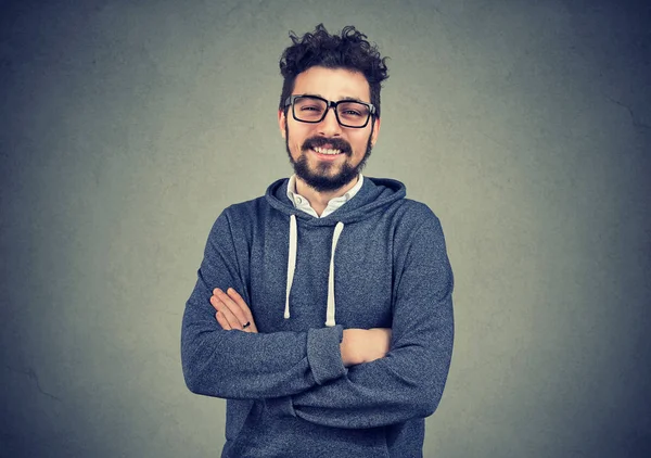Casual handsome man smiling at camera — Stock Photo, Image