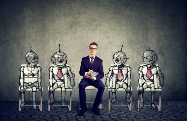 İnsan vs robotlar teknoloji kavramı