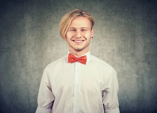 Retrato Homem Sorridente Feliz — Fotografia de Stock