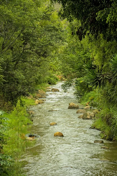 Río Que Corre Través Del Municipio Raquira Boyac Colombia Una — Foto de Stock