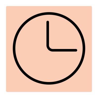 Lojistik şirketi için saat çizgisi simgesi. Vektör İllüstrasyonu EPS 10.