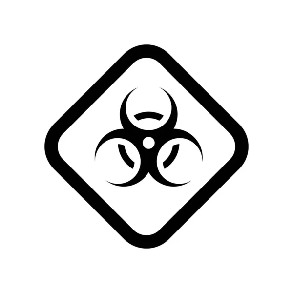 Ikonen för biorisker eller biologiska hot. Varningssignaler för virus. Fara Coronavirus Bio risksymbol. Vektorillustration EPS10. — Stock vektor