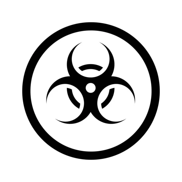 Значок биологической опасности или биологической угрозы. Предупреждающий признак вируса. Символ опасности коронавируса. Векторная иллюстрация EPS10 . — стоковый вектор