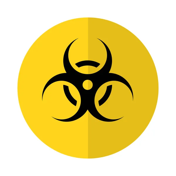 Icône d'alerte de danger biologique ou biologique. Signes avant-coureurs. Danger Coronavirus Symbole de danger biologique. Illustration vectorielle EPS10 . — Image vectorielle