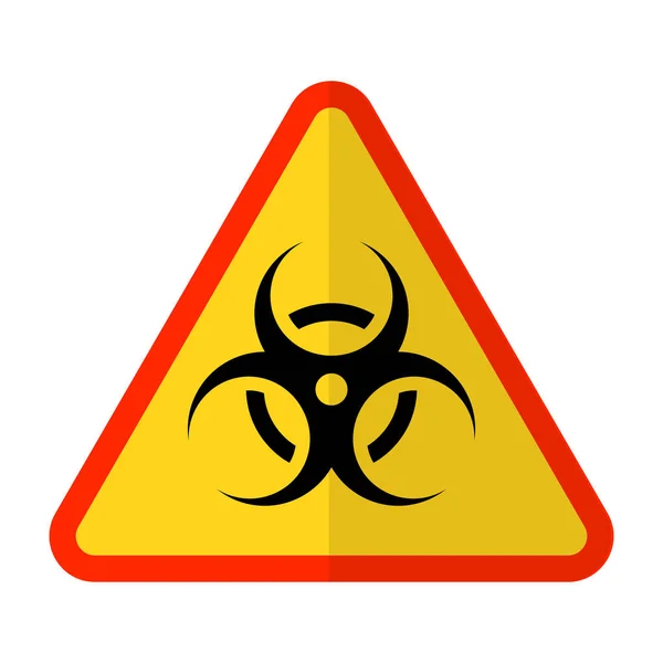 Icône d'alerte de danger biologique ou biologique. Signes avant-coureurs. Danger Coronavirus Symbole de danger biologique. Illustration vectorielle EPS10 . — Image vectorielle