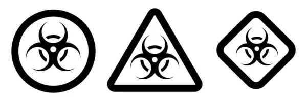 Biohazard nebo ikona biologické hrozby. Varovné znamení viru. Nebezpečí Coronavirus Bio symbol nebezpečí. Vektorová ilustrace EPS10. Stock Ilustrace
