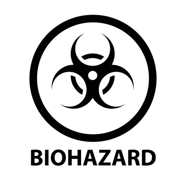 A Biohazard vagy biológiai veszély figyelmeztető ikon. Figyelmeztető jele a vírusnak. Veszélyes Coronavirus Bio veszély szimbólum. EPS10 vektorillusztráció. — Stock Vector