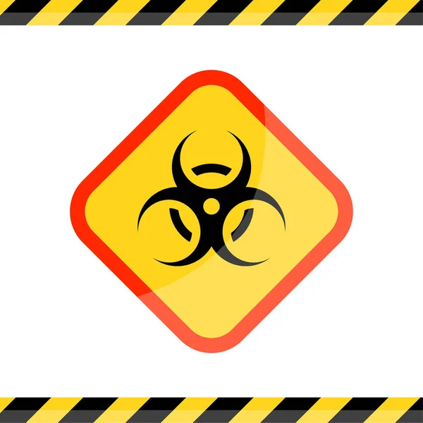 A Biohazard vagy biológiai veszély figyelmeztető ikon. Figyelmeztető jele a vírusnak. Veszélyes Coronavirus Bio veszély szimbólum. EPS10 vektorillusztráció. — Stock Vector