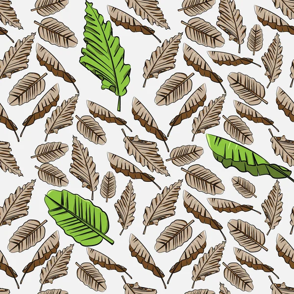 Moderne Nahtlose Muster Tropischen Blatt Natur Für Genießen Sie Ihren — Stockvektor