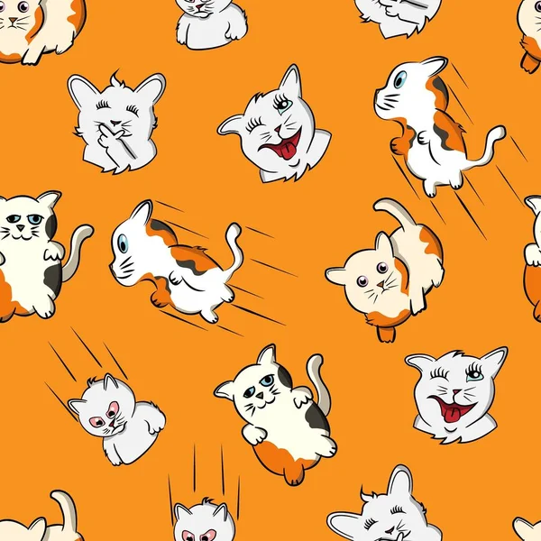 face, cat, drawn, fabric, print, textile, cloth, adorable, paper, illustration, jump, cats, pattern, orange, silly, animal, art, baby, backdrop, background, cartoon, character, creative, cute, design, doodle, drawing, expression, fashion, feline, fun