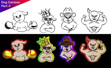 Cute dog hand drawn doodle coloring book page pattern cartoon , can be used for t-shirt print, kids wear fashion design, fabric, web, wallpaper vector