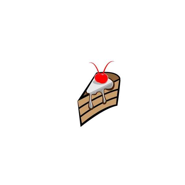 Logo keki. Maskot ekmek fırını. Kırmızı kirazlı ve erimiş beyaz çikolatalı. Şirket yemekleriniz için.