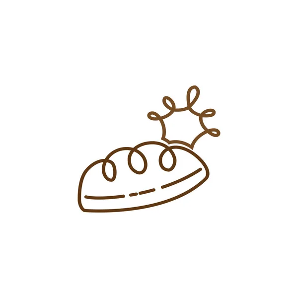 Pain Roi Chef Logo Mascotte Boulangerie Logo Gâteau Logo Moderne — Image vectorielle