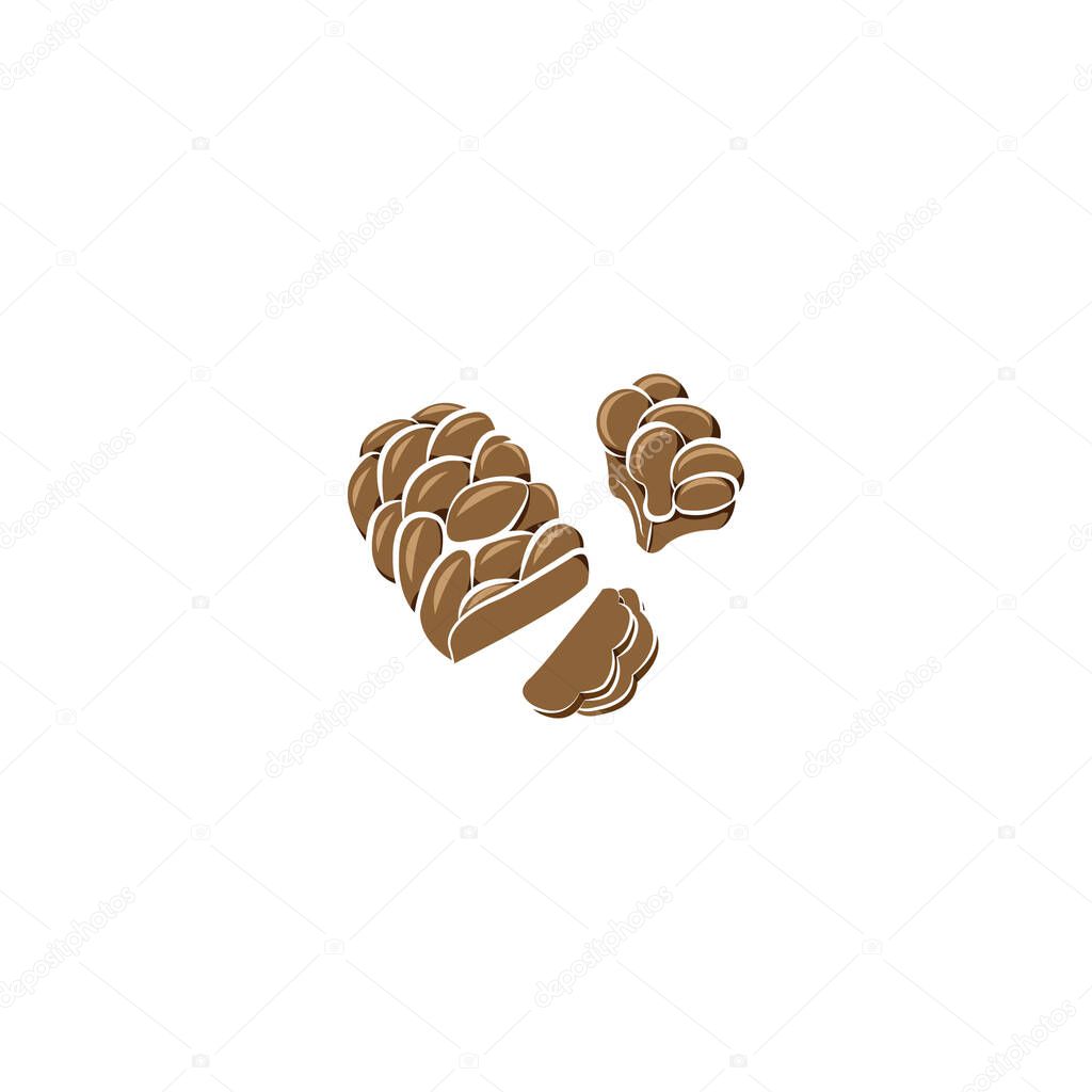 braided bread logo. mascot Bakery plaited logo illustration cake for brand your food company