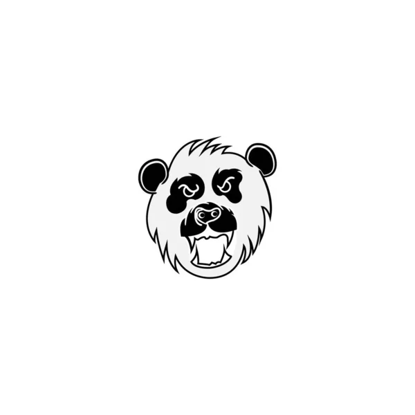 Panda Bear head logo. Vector teddy bear. Isolated mascot cartoon character  doodle illustration. - Stock Image - Everypixel