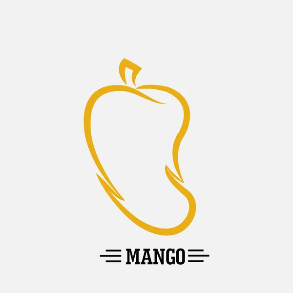 Enkel Mango Logotyp Färsk Isjuice Frukt — Stock vektor