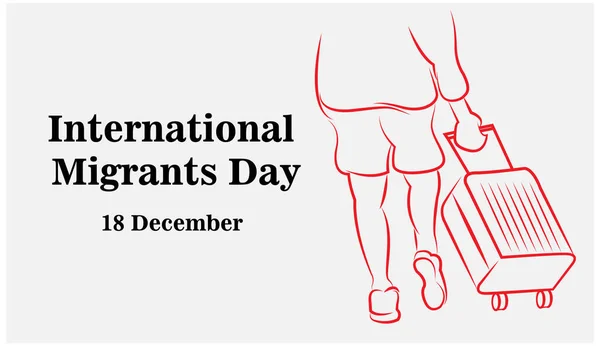 이주민의 International Immigration Day 벡터 그래픽