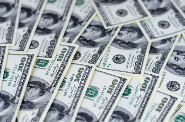 米国との背景100ドル紙幣 お金の質感 — ストック写真