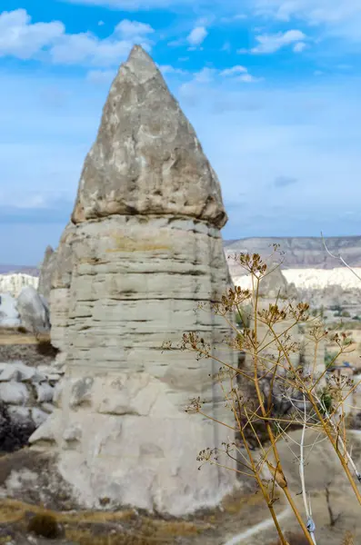 土耳其Cappadocia地区Goreme镇附近的火山景观 其自然岩层被称为仙女烟囱 — 图库照片