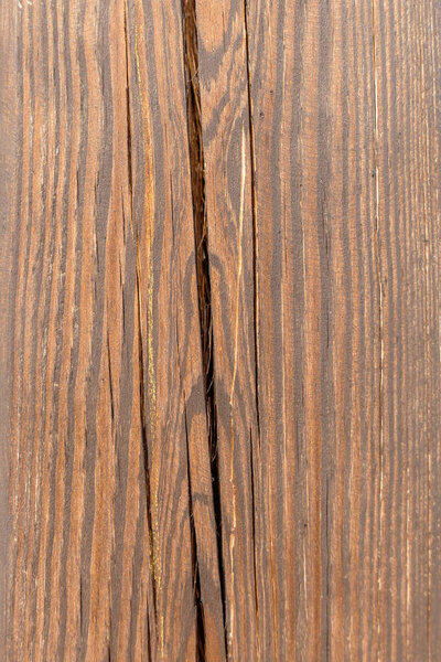 Old wood background in brown colors with deep cracks