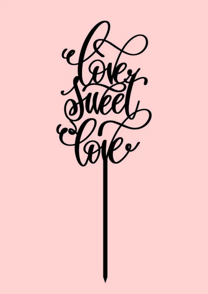 Kuchendeckel Liebe Süße Liebe — Stockvektor
