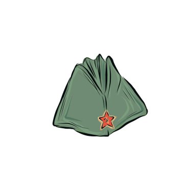  Forage-cap of the soldier. Headdress of military uniform. Element of clothes for Victory Day. 9th May. clipart