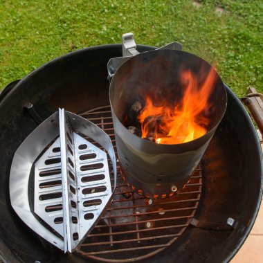 mangal hazırlanıyor