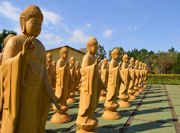 Posągi Buddyjskiej Świątyni Wodospadu Iguassu Templo Budista Foz Iguacu — Zdjęcie stockowe