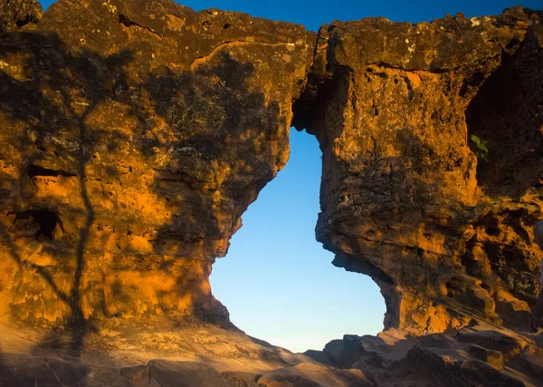 View Rock Pedra Furada Portal Chapada Tourist Attraction Chapada Das — Stock Photo, Image