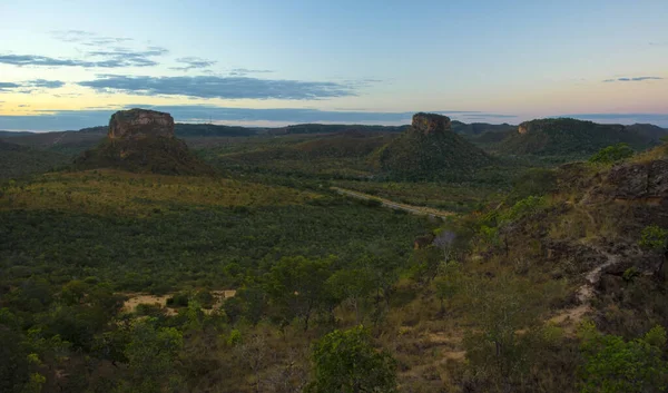 Skalní Útvary Chapada Das Mesas Brazílie Záběr Portálu Chapada Turistická — Stock fotografie