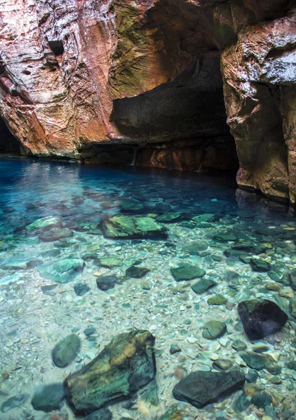 Blue Enchant Encanto Azul Natural Swimming Pool Snorkelling Spot Chapada — Stock Photo, Image