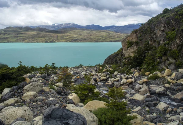 Λίμνη Nordenskjold Πυροβολήθηκε Κατά Διάρκεια Του Κυκλώματος Trekking Torres Del — Φωτογραφία Αρχείου