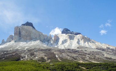 Fransız Vadisi, ya da Torres del Paine Ulusal Parkı, W yürüyüş pisti sırasında çekildi, Torres del Paine, Patagonya, Şili.
