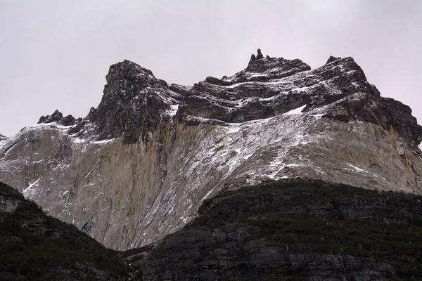 Los Cuernos Πετρώματα Πυροβόλησε Κατά Διάρκεια Της Trekking Κύκλωμα Torres — Φωτογραφία Αρχείου