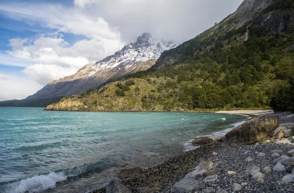 Lago Nordenskjold Girato Durante Circuito Trekking Torres Del Paine Patagonia — Foto Stock