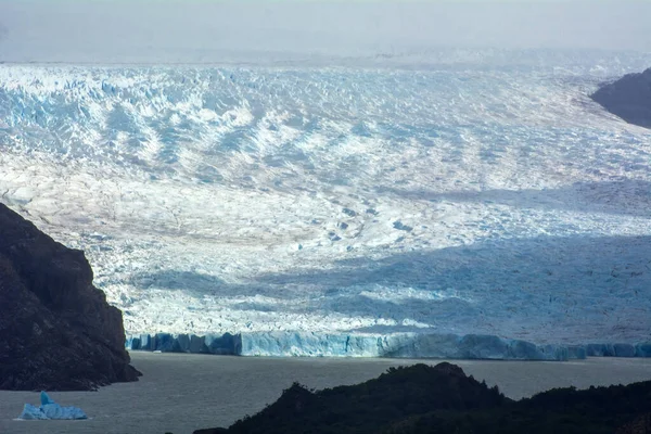 Grey Glacier Shot Trekking Circuit Torres Del Paine Patagonia Chile — Stock Photo, Image