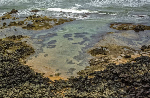 Pipa Beach Naturliga Pooler Sett Från Hög Synvinkel — Stockfoto