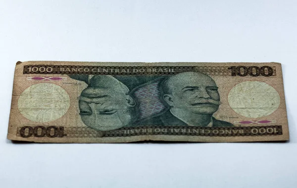 Bill 1000 Cruzeiros Stara Brazylijska Waluta — Zdjęcie stockowe