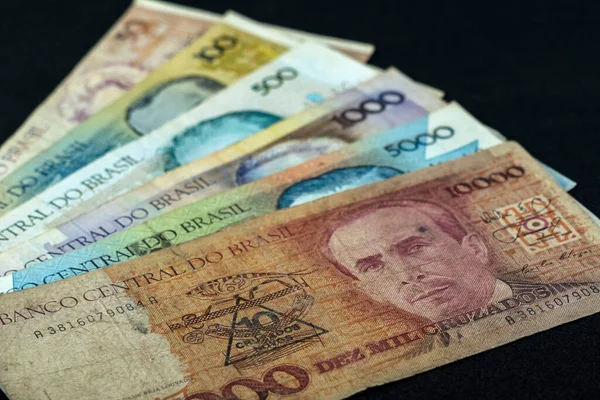 Egy Sor Cruzados Egy Régi Brazil Valuta — Stock Fotó