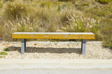 Bir kırsal ortamda ahşap Bank