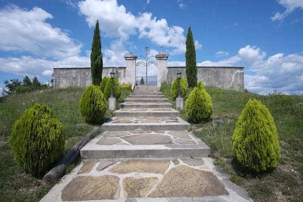 Cemetery entrance in goriska brda