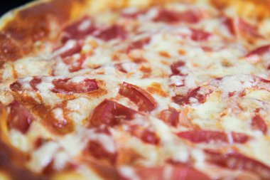 Ev yapımı domatesli pizza. Arkaplan